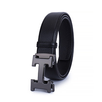 Head-layer leather waist belt mens business casual printed exploits resistant to scraping and abrasion resistant belt buckle head texture