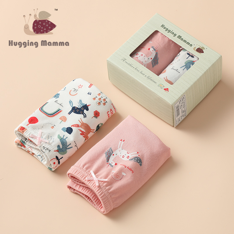 Bambi children's underwear pure cotton girls 1-14 years old small and large children's boxer shorts Baby cotton four corners modal