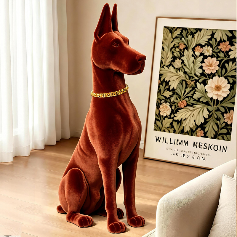 the Fearless Gold Gradient Flocking Ornament for Living Room Floor, High-End Decoration Next to Tv Cabinet, Housewarming Gift the Fearless Gold Gradient Flocking Ornament for Living Room Floor, High-End Decoration Next to Tv Cabinet, Housewarming Gift