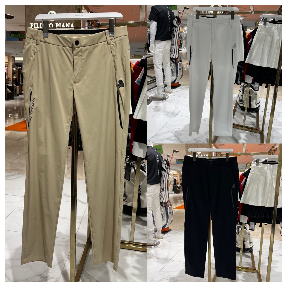 MARK&amp;LONA 26 夏用 メンズ ゴルフウェア 通気性抜群 ストレッチ素材 ストレートレッグ カジュアルパンツ (韓国輸入品)