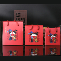 Wedding supplies Happy candy box New creative wedding Chinese style happy candy portable gift box Chinese candy box bag