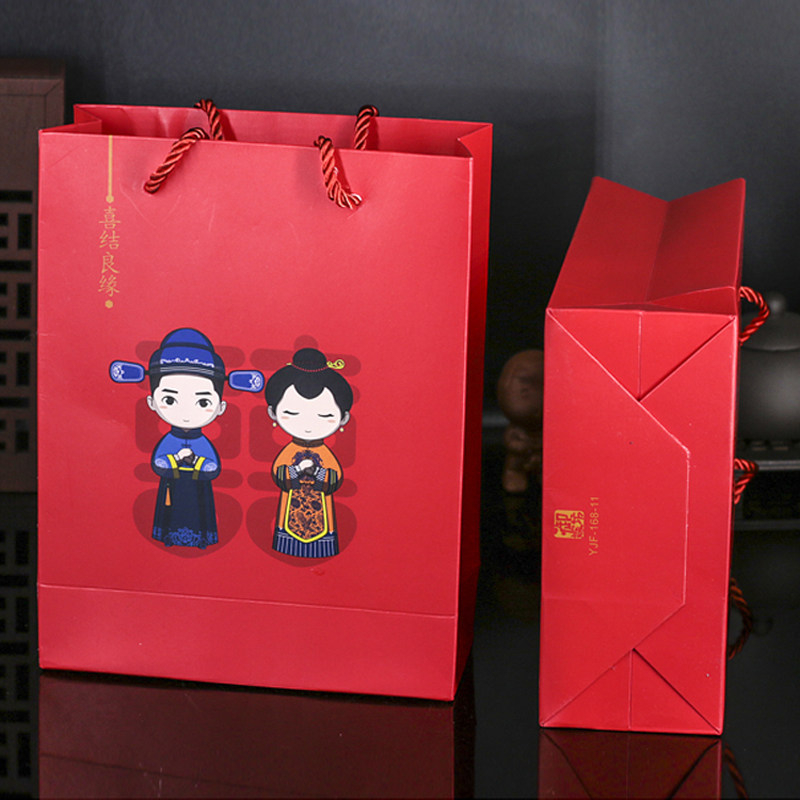 Return handbag candy packaging gift box red liquor box wedding bag wedding products