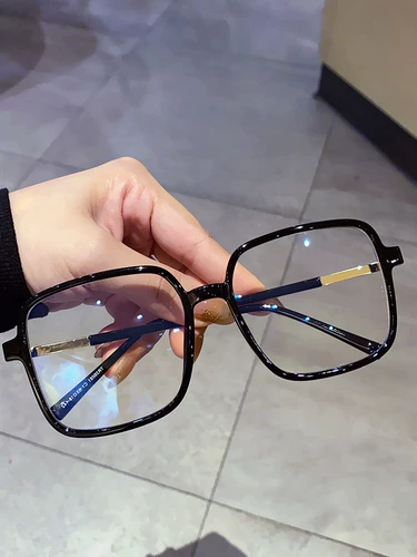 Cherry Koko Черные бокалы корейские лица лица Маленькое простые артефакты против легких стаканов Структура женское плоское зеркало