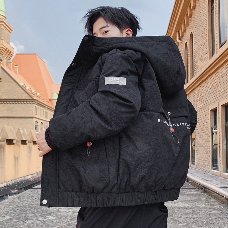 男士秋冬季外套2019年新潮牌冬装韩版潮帅气棉袄羽绒棉服棉衣服D