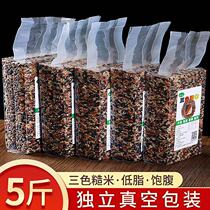 Three-color brown rice Fitness Low Fat Five Cereals Coarse Cereals Pregnant pregnant women Sugar Control Three high crowd Meal Purple Rice Fat Minus Porridge