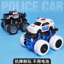 Inertial four-wheel drive off-road return force car Big Wheel monster police car toy boy kindergarten New Year gift gifts