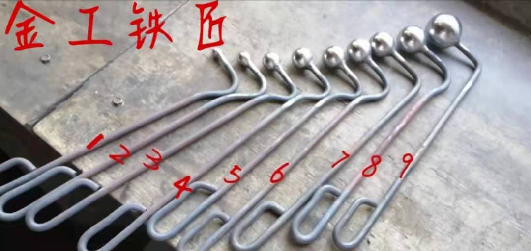 Yunnan Dali Bai nationality handmade gold, silver and copper pot bottom pot body repair round hammer hammer making tool craft gift decoration