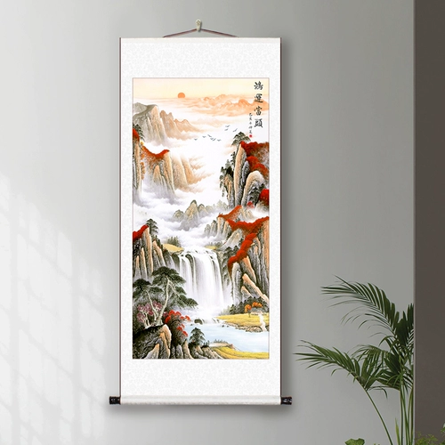 Hongyun Dang Jiutu Сборник Caishu Ri Dongsheng Висят живопись живопись живопись Фенг Шуи.