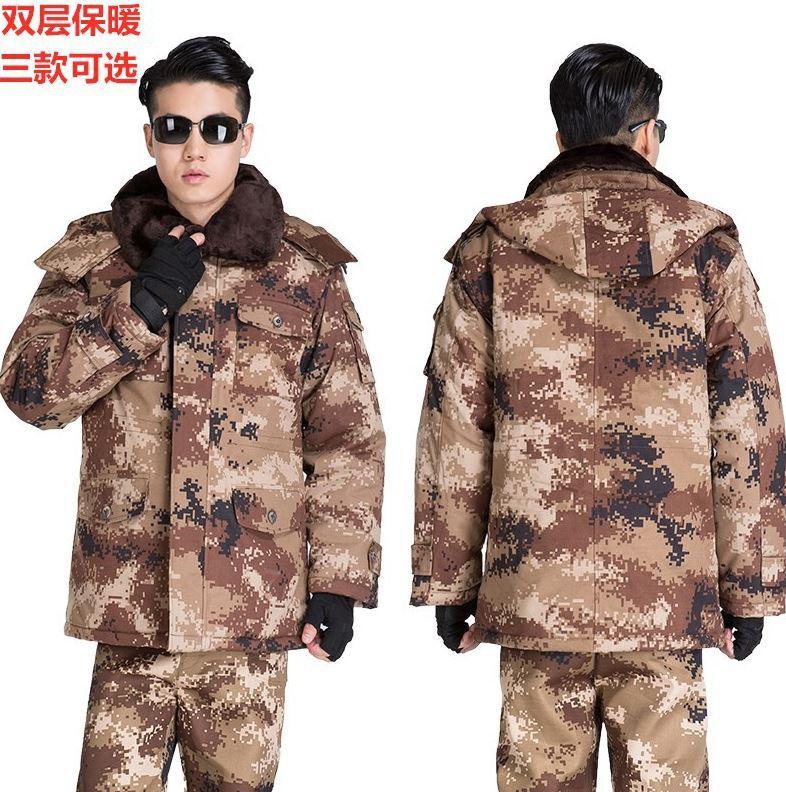 Quân đàn ông áo khoác mùa đông dày áo bông quân đội đặc biệt bông clothcamouflage áo dài sản phẩm mới cho quần áo len đào tạo bông