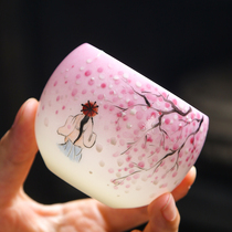 Lixia Defied White Porcelain Goat Fat Jade Porcelain Handpainted Fairys Cup Masters Cup Creative Gift Individual Cup Ladies Tea Cup
