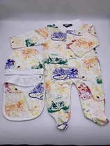 22 Europe and America Fan New Pine Baby Harvest First baby full moon one-piece clothes male and female toddler clothes climbing to serve three sets