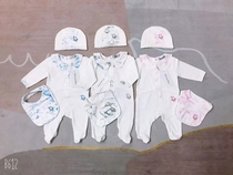 22 newborn baby full moon 100 days Climbing Clothes European and American Wind Long sleeves Pure cotton Harvest Muzzle Suit