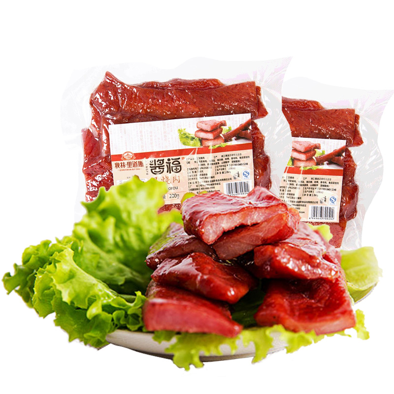 Autumn Forest Ridaus Fork Roast Meat 200g Bag Tohoku Terrific Pork Rind pork Pork Preserved casual snacks