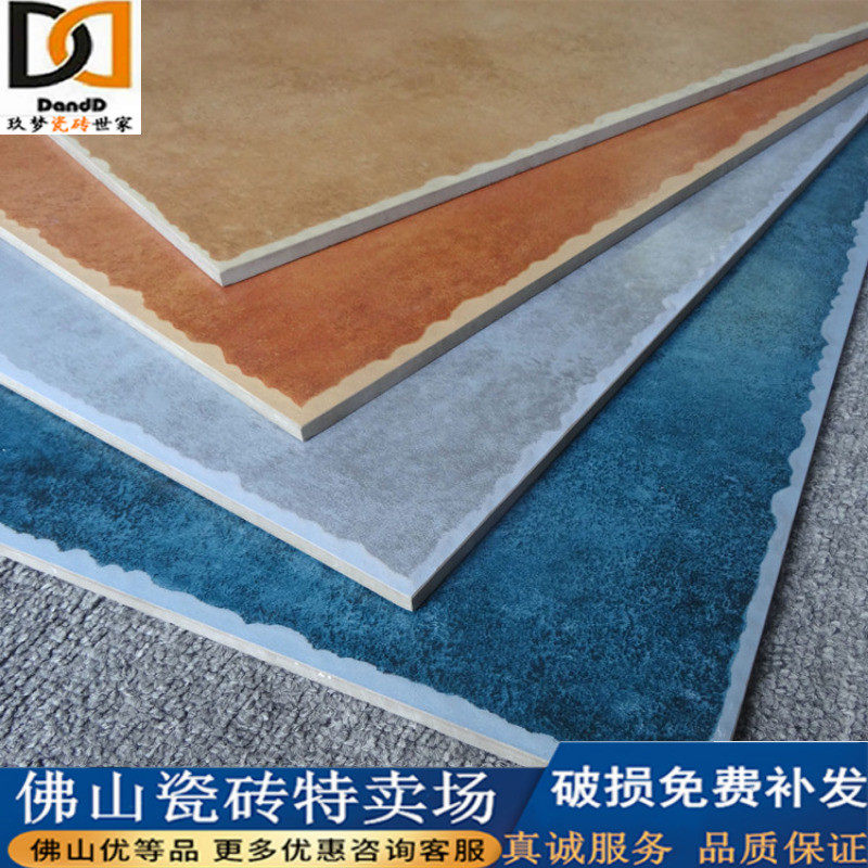 American field garden Mediterranean tiles 600x600 antique brick living room Bedroom Floor Tiles Color Non-slip Abrasion Resistant Brick