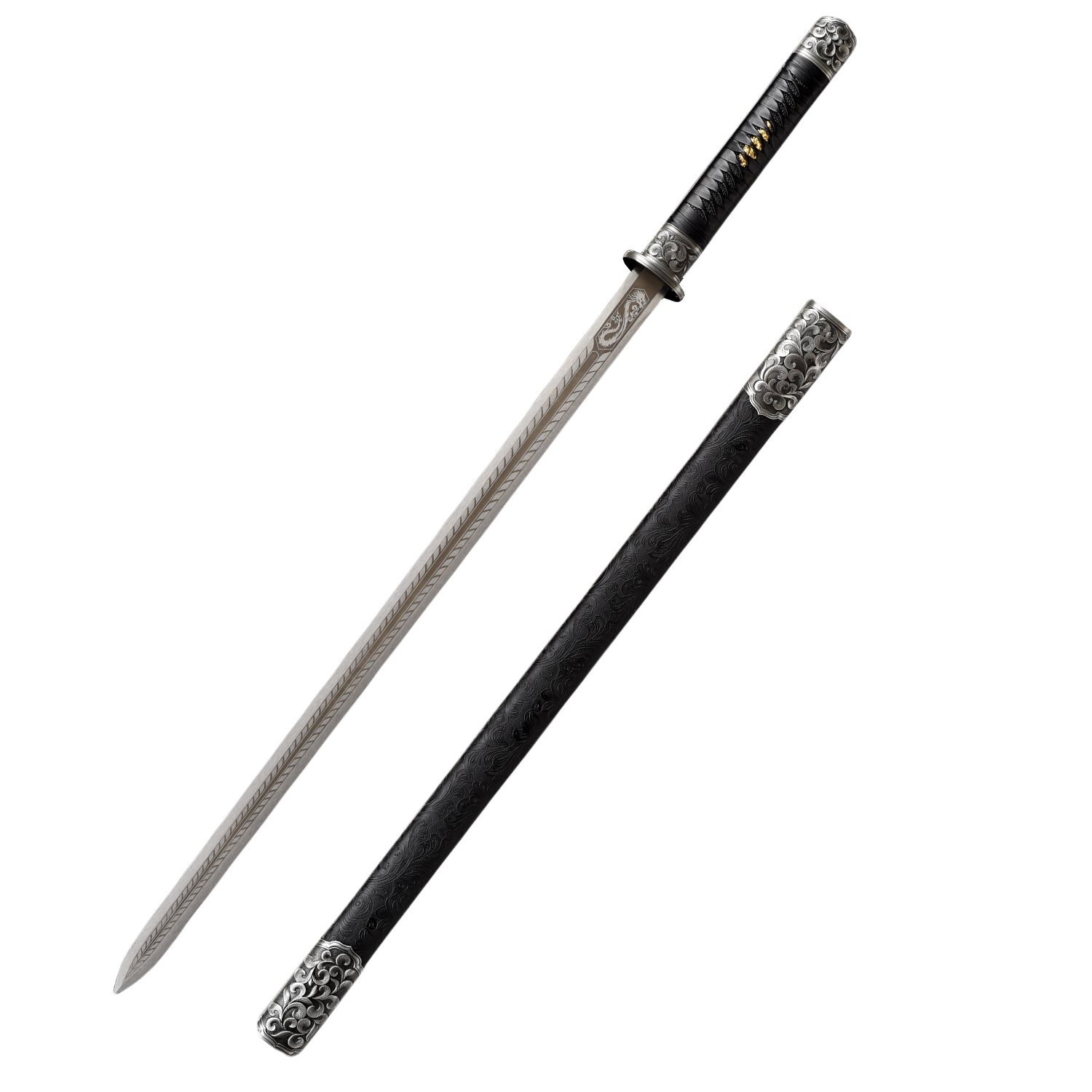 古唐草紋昇天龍平安佩 祥龙平安扣复古玉吊坠国家检测龙形雕刻白玉青玉男女玉挂件CAL认证