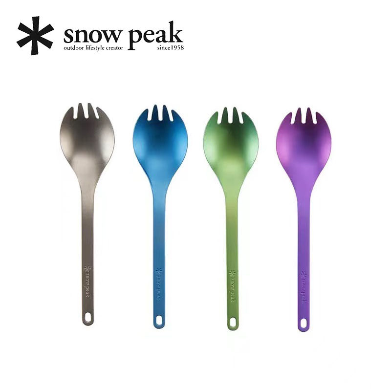 Япония Xuefeng Snow Peak Titanium вилка и ложка титан ложка на открытом воздухе кемпинг земля портативный посуда Шаг SCT-004