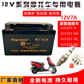 Haojue motorcycle battery 12v7ah neptune 125 ladies scooter universal 12n7d-4b dry storage battery