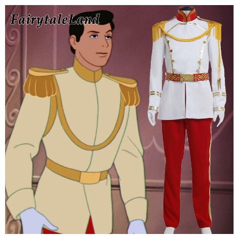 White Prince Costume Set for Adults, Fairy Tale Prince Charming Props Costume, Tassel Sergeant Officer Costume