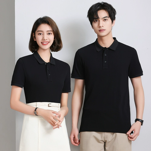 Хлопковая футболка polo подходит для мужчин и женщин для работы, делается под заказ, короткий рукав, с печатью вашего логотипа