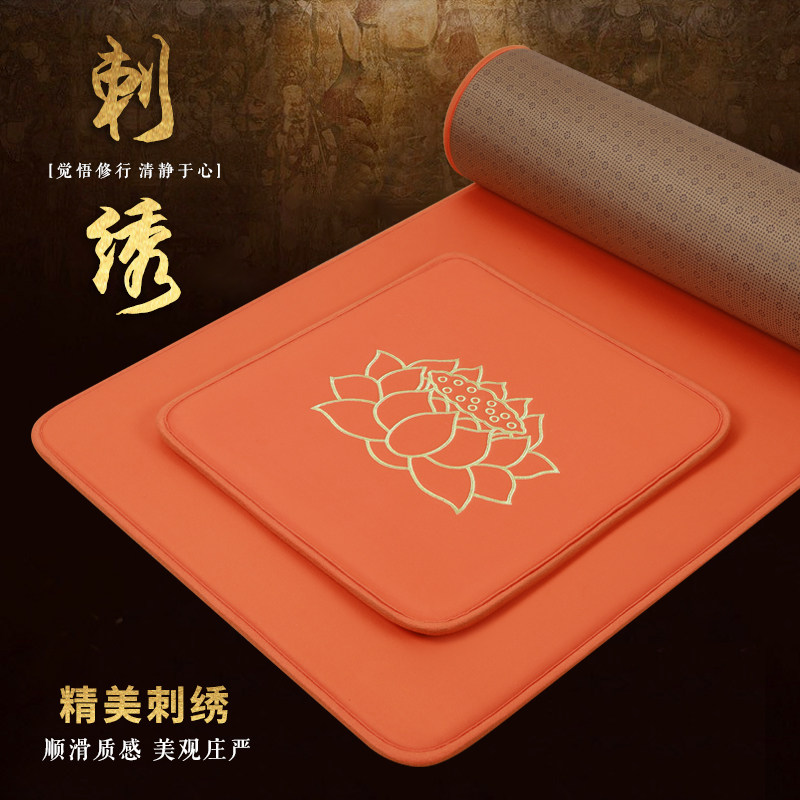 Flower flower four seasons big prayer mat thick liturgy Buddha 108 worship prostration prostration mat worship Buddha mat home smooth