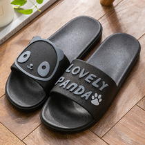 Black slippers mens trendy outdoor summer home fashion wear anti-slip couple sandals mens beach flip flops