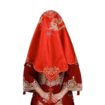 2024 Bride Red Hijab Wedding Xiuhe Wedding Xipa Chinese Wedding Red Hijab Translucent Veil Wedding