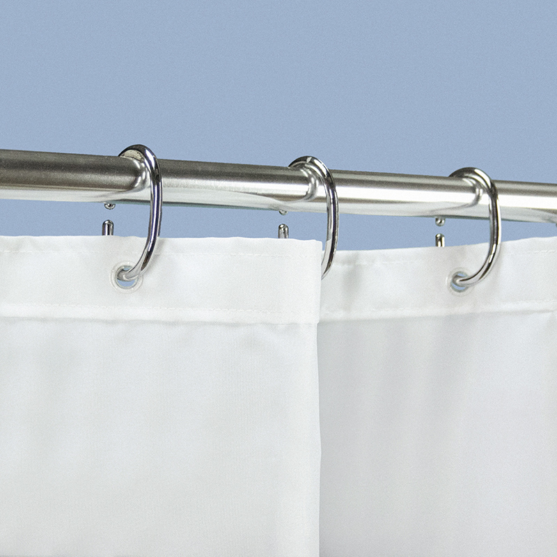 Kleine Wolke Germany imported plastic C-type shower curtain ring household curtain ring silver hook shower curtain pole hanging ring