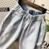 Quần short bé trai denim mặc quần dài mùa hè ở phần lớn trẻ em mỏng của phiên bản Hàn Quốc giản dị của trẻ em khi thủy triều lỏng lẻo - Quần jean