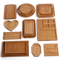 Kung Fu tea set Simple fruit plate Tea plate Meal plate Household water storage Japanese round bamboo tray Small tea table dry bubble plate