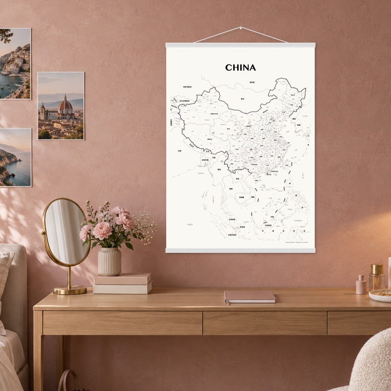 China World Map DIY Coloring and Graffiti Travel Footprint Marker for Recording Visited Places China World Map DIY Coloring and Graffiti Travel Footprint Marker for Recording Visited Places