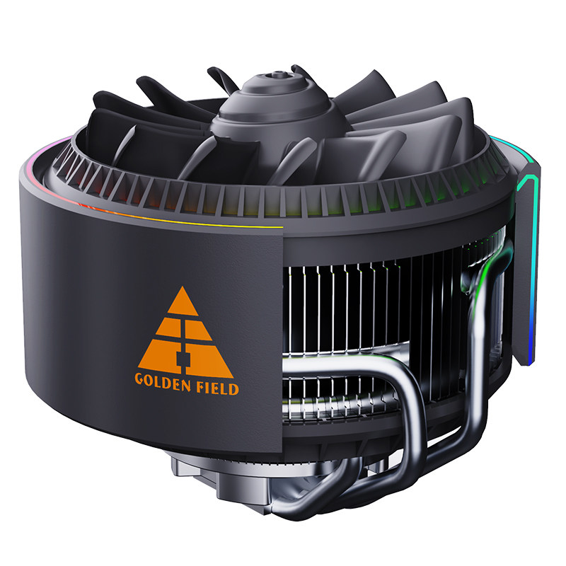 Golden River Fields Engine CPU Radiator Host Fan Quadu Copper Pipe 1155 Mute Amd Desktop Computer Radiator