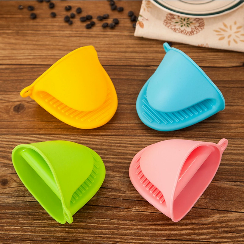 [Đồ dùng nhà bếp] Găng tay silicon chống bỏng, lò vi sóng, kẹp chống trượt, cách nhiệt, nhiệt độ cao, găng tay dày - Găng tay
