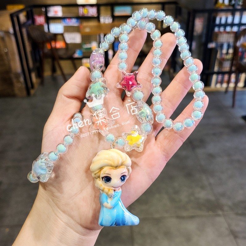 Love Tha Princess Necklace Children Luminous Bracelet Suit Baby Cartoon Cute Accessories Girl Birthday Christmas Presents-Taobao