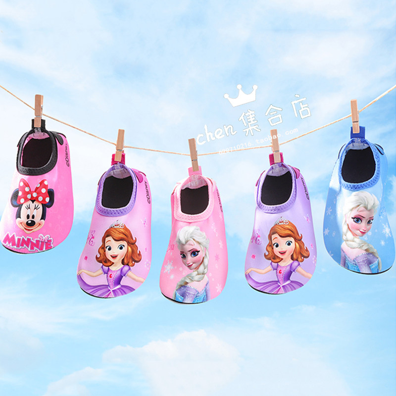 Aisha swimming socks children Beach socks non-slip soft bottom frozen snow edge Sophia sandals girls cut feet