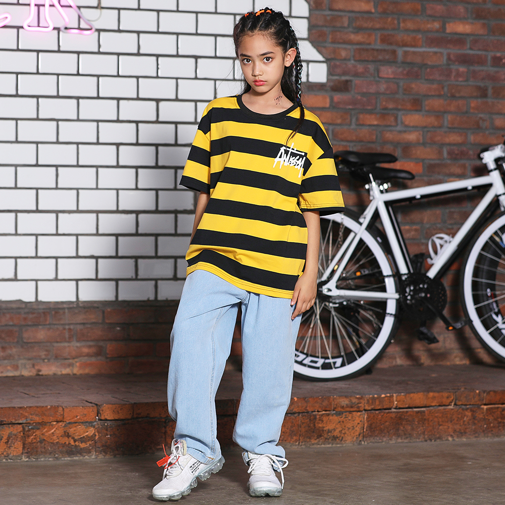 Hip-hop boy hip-hop suit tide hiphop clothes handsome short-sleeved pants children's jazz dance costumes summer