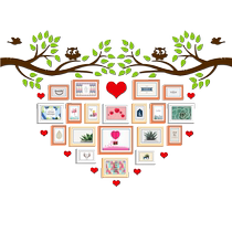 Living room photo wall decoration photo frame combination wall hanging hospital department heart-shaped display wall sticker creative wall album wall