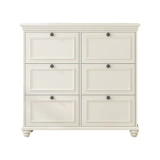 Американский стиль сплошной древесина для обувного шкафа для дома маленькая квартира Ультра -тонкая легкая роскошь вход в дверь шкаф