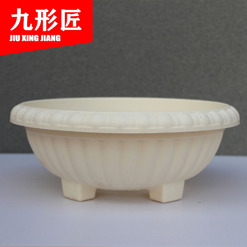 Nordic flowerpot contracted indoor ceramic with heavy tray was special large clearance move bracketplant other white basin