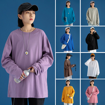 Long-sleeved t-shirt womens top thin summer loose net red base shirt ins super fire tide Korean version of the Hong Kong wind is thin