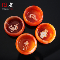 Old friends individual cup single Cup agate Silver Master Cup Cup Tea Cup Cup thick glass