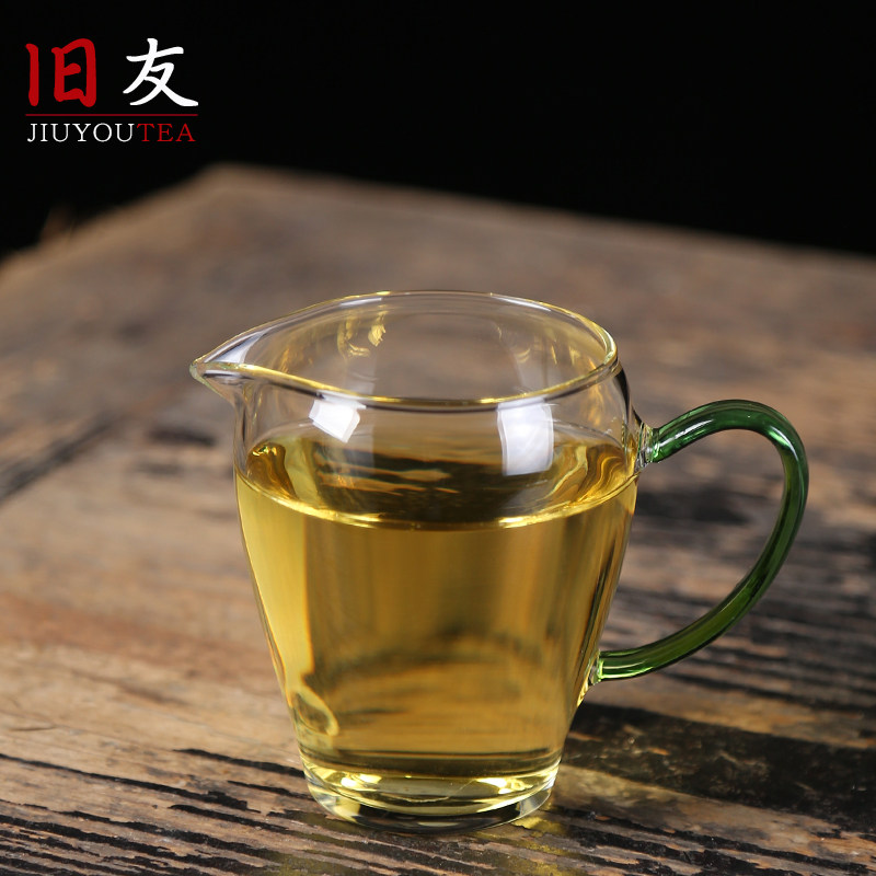 Glass Justice Cup Tea Sea Tea Road Accessories Day Style Glass Justice Cup Kongfu Tea Furniture with thickened heat-resistant male cup