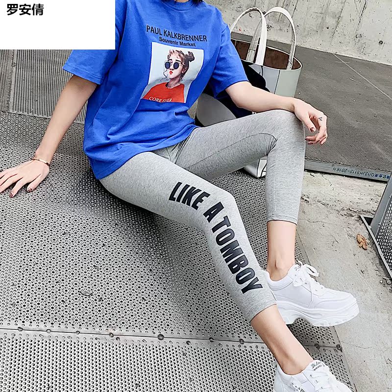 Bông bottompants phụ nữ mặc vào mùa xuân và mùa hè mỏng 100 feet nhỏ thể thao thể dục chặt chẽ quần đàn hồi chín điểm