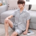 Summer pajamamen 18 mens lụa quần short ngắn tay 13 thanh thiếu niên 15 học sinh trung học cơ sở 16 chàng trai 14 tuổi. 