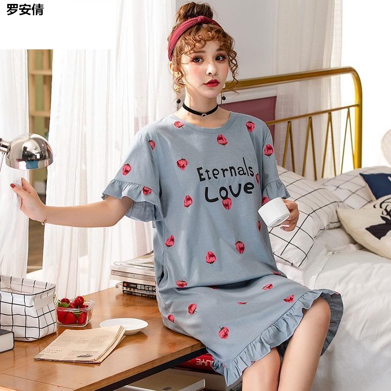 . Mẹ jumpsuit nhà rộng nửa tay áo womens jumpsuit ngắn tay womens đồ ngủ mất để thêm vào mùa hè.