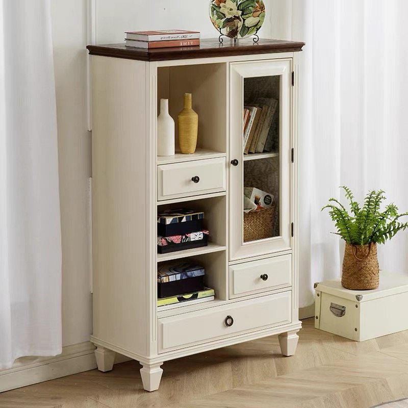 American pastoral toilet cabinet landing all-solid wood waterproof locker to collect wine cabinet and cabinet