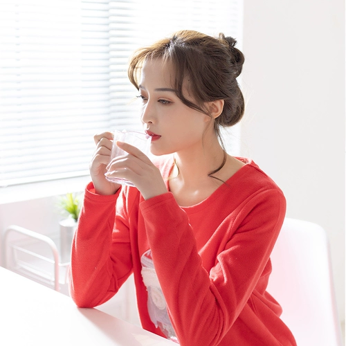 Демисезонная пижама, комплект, круглый воротник, большой размер, свободный крой