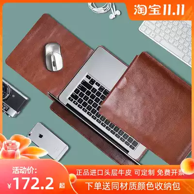 Leather computer bag head layer cowhide notebook computer bag for Apple Lenovo 13 inch 14 inch 15 inch 16 inch