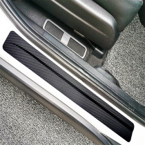 Car threshold strip anti-step universal carbon fiber welcome pedal protection strip Door side scratch strip Decorative supplies