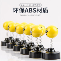 Temporary parking signs for cars small yellow spring dolls shaking heads dolls car moving numbers car signs creative ornaments