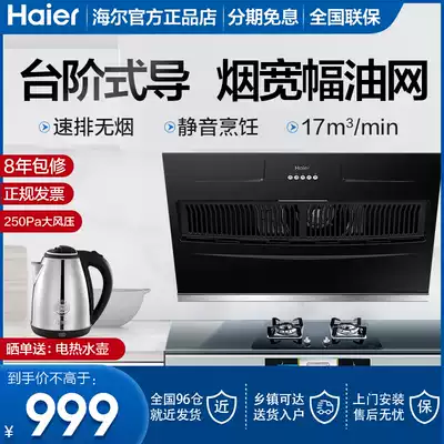 Haier suction fume Hata machine household kitchen with large suction small side suction type discharge CXW-219-EC901